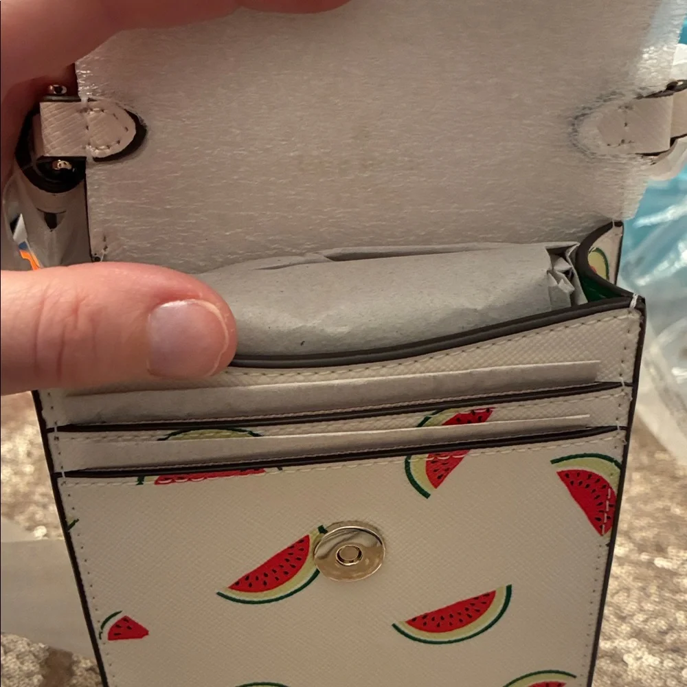 kate spade White Watermelon Print Crossbody Phone Bag